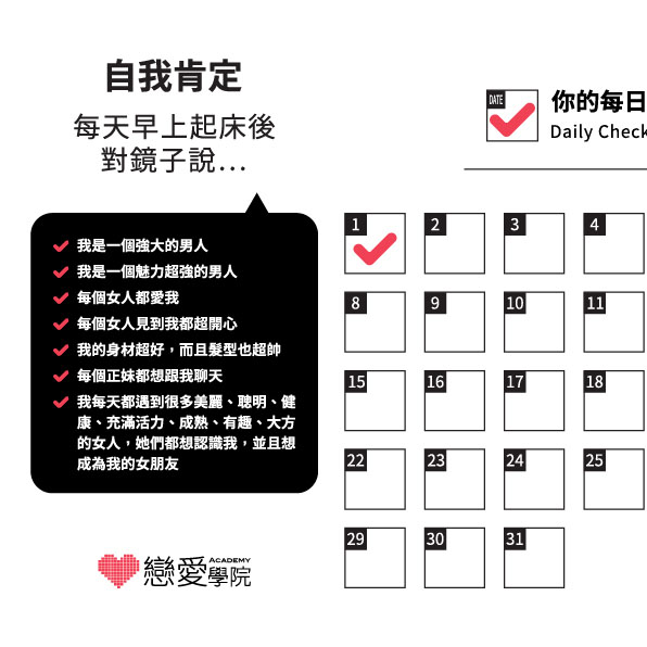 自我肯定 Checklist